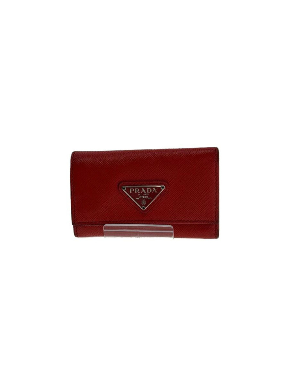 Prada Case Wallet Leather RED hooks